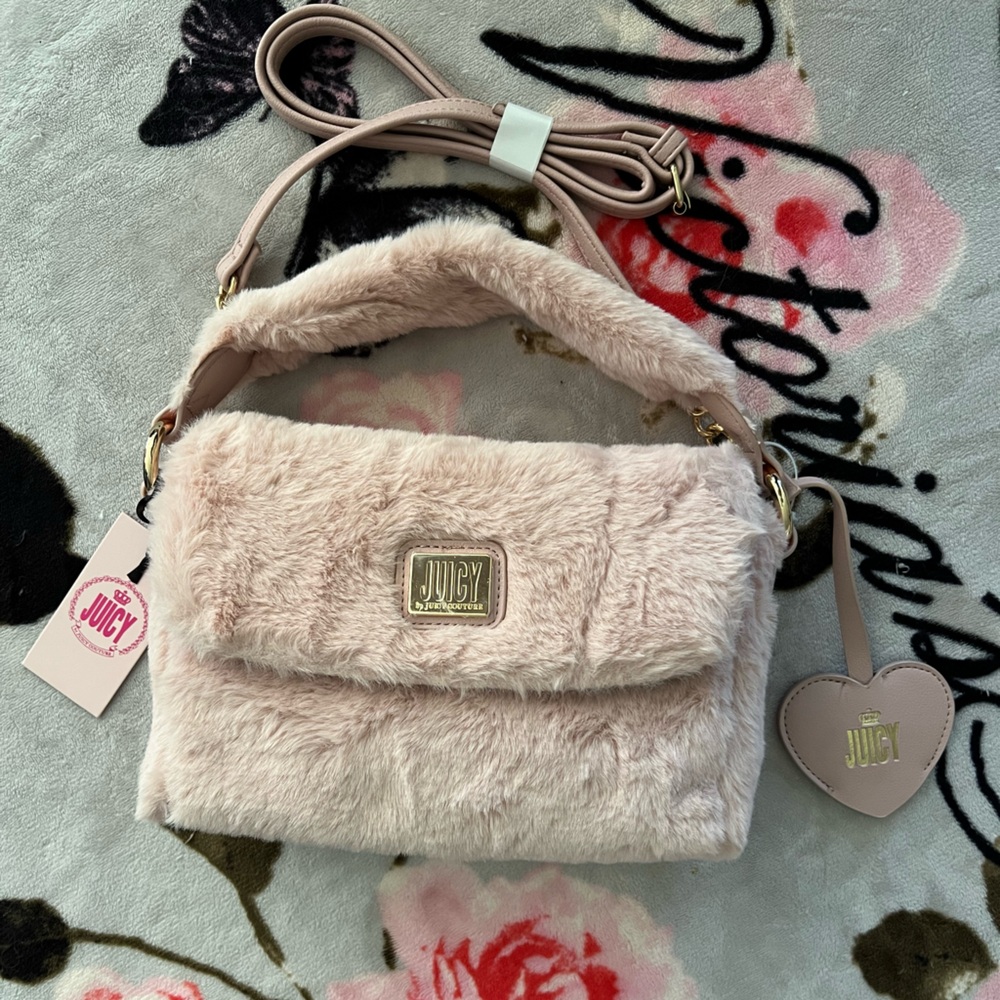 Juicy Couture Pink Crossbody Bag with Quilted Design